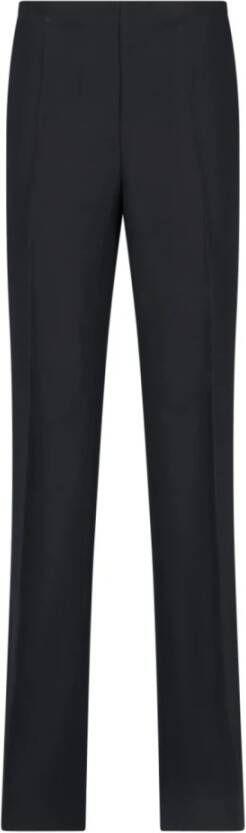 Salvatore Ferragamo Zwarte broek met hoge taille en rechte pijpen Black Dames