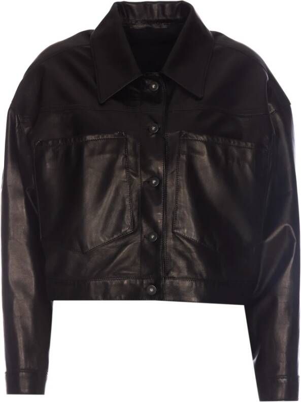 Salvatore Santoro Leather Jackets Zwart Dames