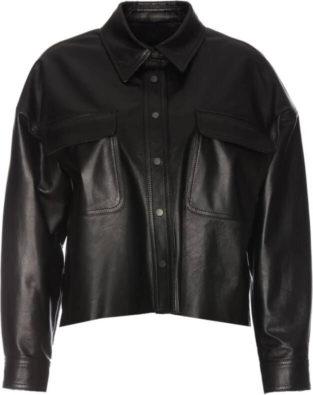 Salvatore Santoro Leather Jackets Zwart Dames