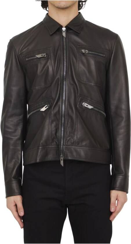Salvatore Santoro Leather Jackets Zwart Heren