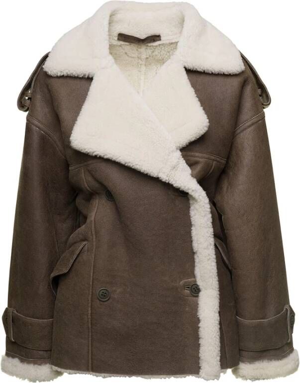 Salvatore Santoro Winter Jackets Bruin Dames