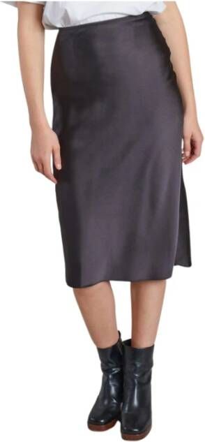 Samsøe Agneta Phantom Rok Slim Fit Uitlopende Zoom Grijs Dames