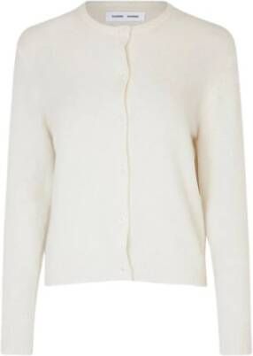 Samsøe Alpaca en Merinowollen Vest Beige Dames