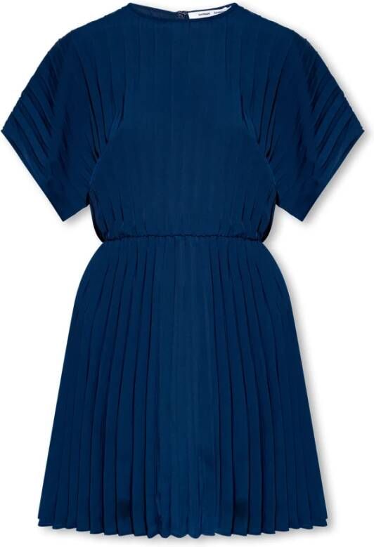 Samsøe Annica geplooide jurk Blauw Dames