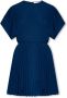 Samsøe Annica geplooide jurk Blauw Dames - Thumbnail 3