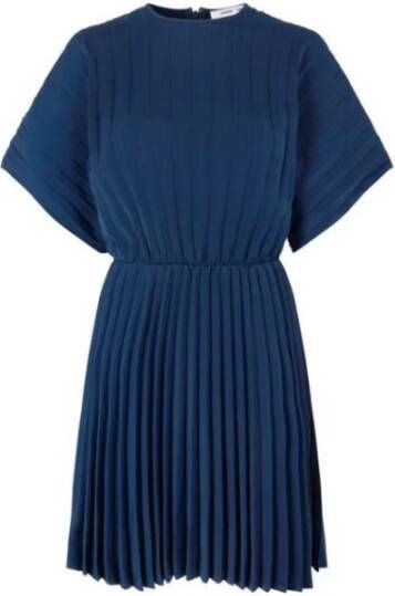 Samsøe Annica Plissé Jurk Blauw Dames