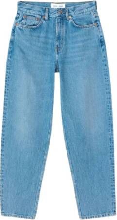 Samsøe Cropped Straight Leg Jeans Blauw Dames