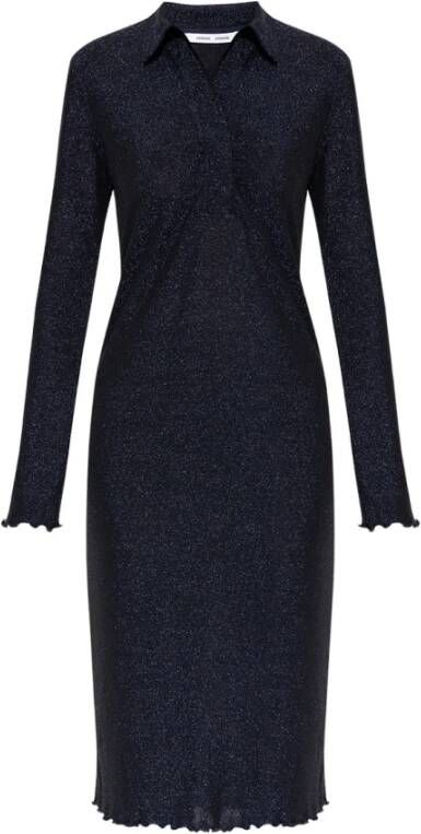 Samsøe Dag Midi -jurk Blauw Dames