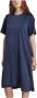Samsøe Denise 14908 Satijnen Midi Jurk Blauw Dames - Thumbnail 3