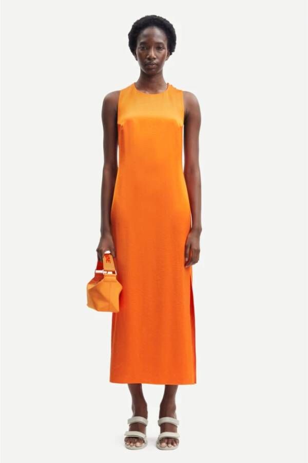 Samsøe Midijurk Ellie Russet Orange Dames