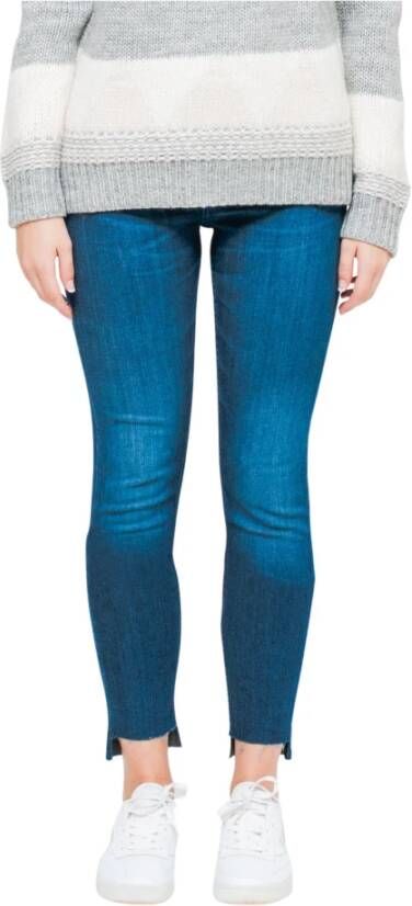 Samsøe Indigo Scissor Cut Skinny Jeans Blauw Dames