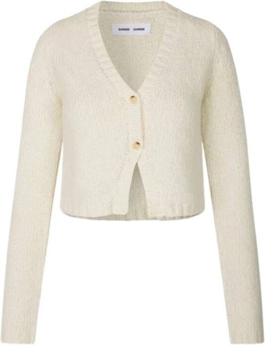 Samsøe Jazmin Cardigan Whisper White Wit Dames