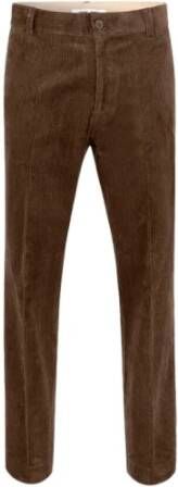 Samsøe Klassieke broek met verborgen zakken Bruin Heren