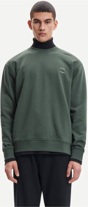 Samsøe Klassieke Crew Neck Sweatshirt Groen Heren