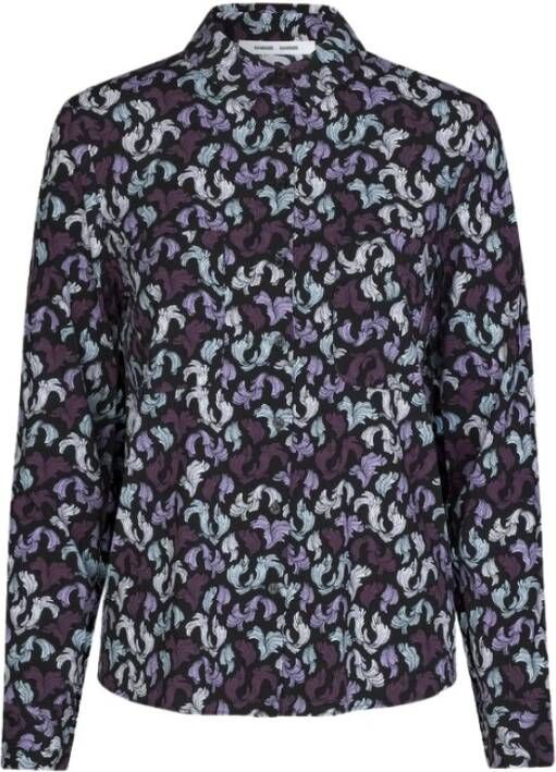 Samsøe Klassieke Damesblouse met Vleugelprint Meerkleurig Dames