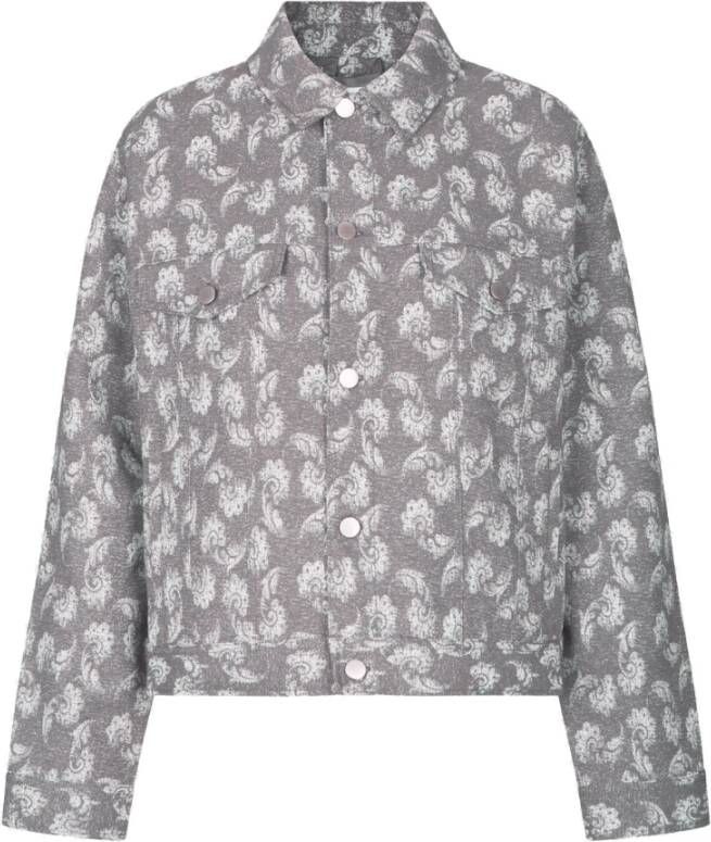 Samsøe Lichte Paisley Print Spijkerjasje Grijs Dames