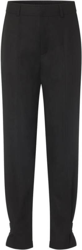 Samsøe Loszittende broek met verstelbare enkelband en elastische tailleband achteraan Zwart Dames
