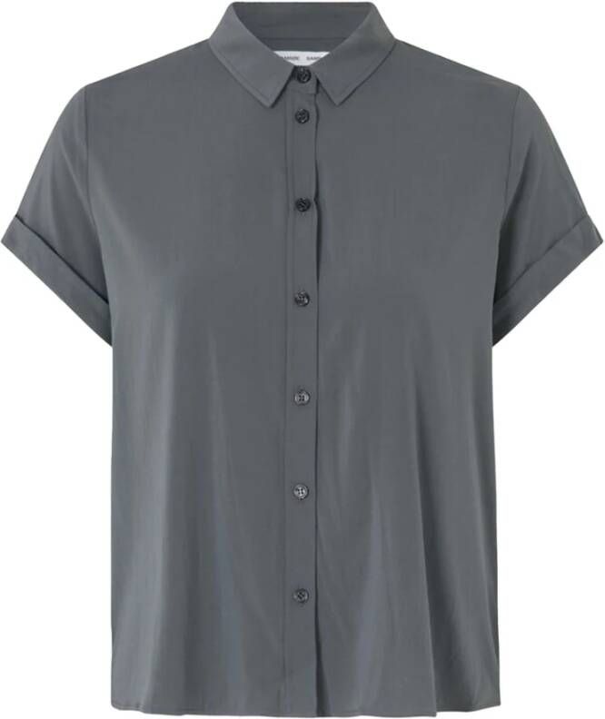 Samsøe Majan Iron Blouse Grijs Gray Dames