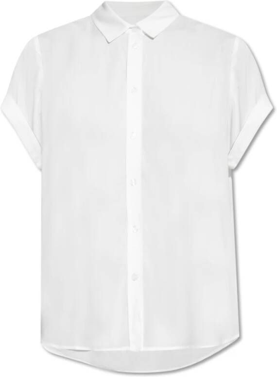 Samsøe Korte mouwen overhemd met gebogen zoom Beige Dames