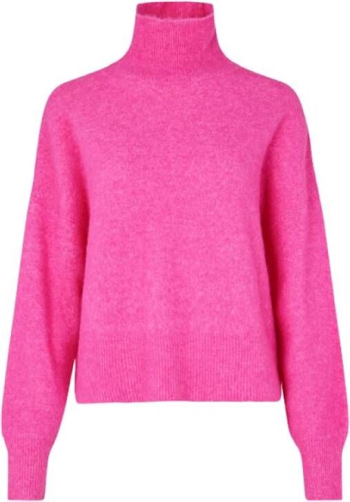 Samsøe Nola Wol en Alpaca Coltrui Roze Dames