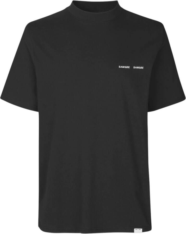 Samsøe Norsbro Logo T-Shirt Zwart Heren