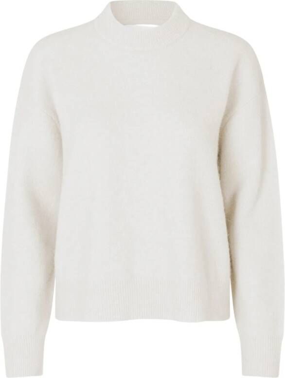 Samsøe Pristine Trui met Verlaagde Schouders White Dames