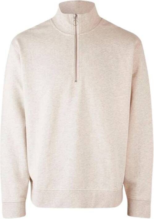 Samsøe Organische Rits Sweatshirt Grijs Heren