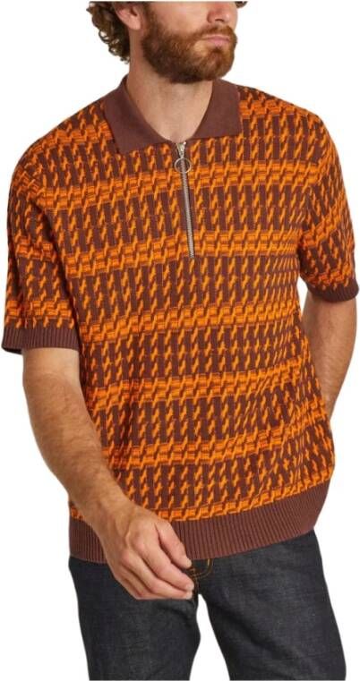 Samsøe Ozzy Polo Shirt 14764 Persimmon Orange Oranje Heren