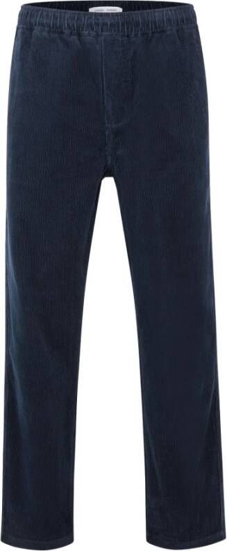 Samsøe Relaxed Fit Corduroy Broek Blauw Heren