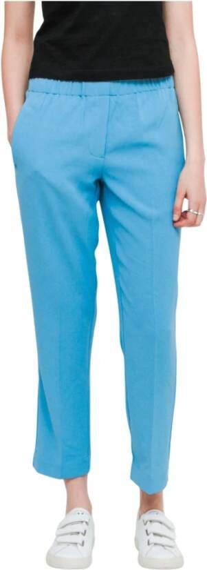 Samsøe Relaxte Fit Chino`s met Elastische Taille Blauw Dames