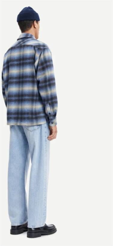 Samsøe Samsøe Castor H Shirt Blauw Heren