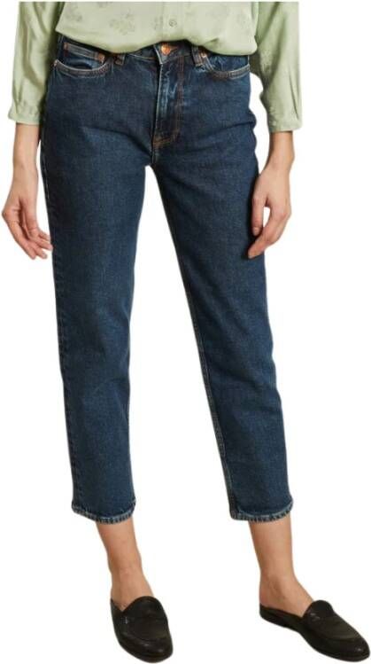 Samsøe Casual Mom Cut Cropped Jeans Blue Dames
