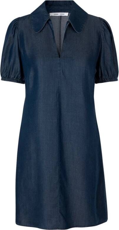 Samsøe Stijlvolle Margot Denim Jurk Blue Dames