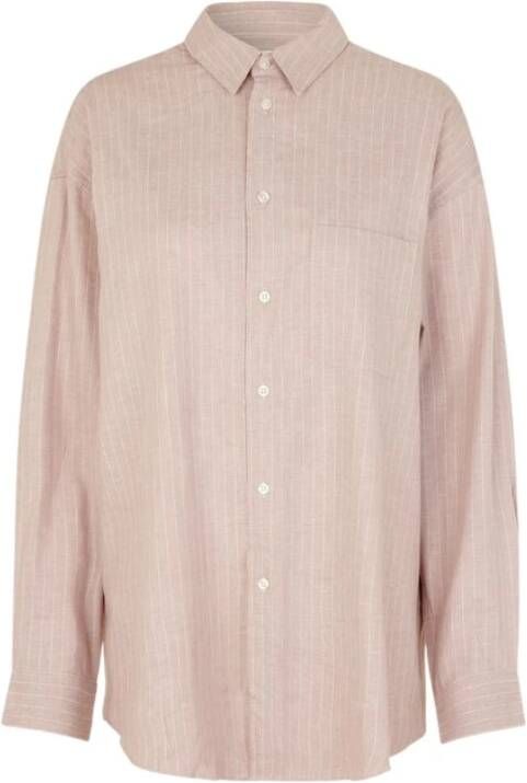 Samsøe Casual Fit Langemouwshirt Beige Dames