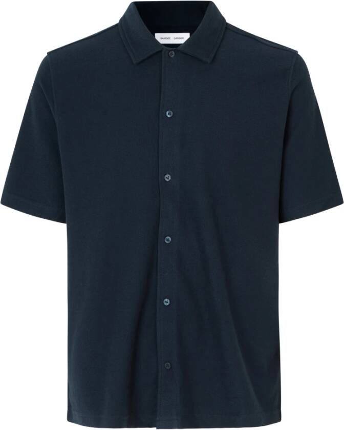 Samsøe Shirt met korte mouwen Blauw Heren