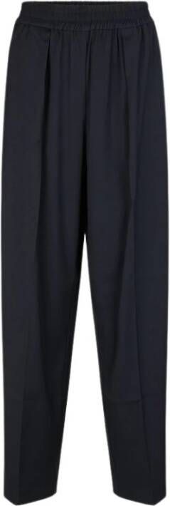 Samsøe Wijde broek Blauw Dames