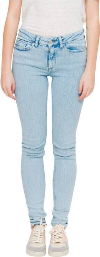 Samsøe Slim Fit Elastische Taille Mid-Rise Jeans Blauw Dames