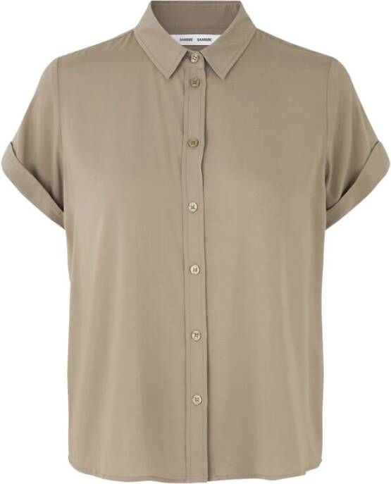 Samsøe Stijlvolle SS Shirt Bruin Dames