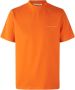 Samsøe T-shirt met opstaande kraag en borstprint Orange Heren - Thumbnail 1