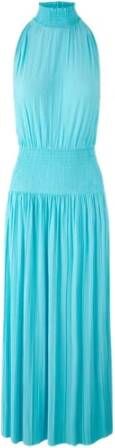 Samsøe Turquoise Geplooide Maxi Jurk Blauw Dames