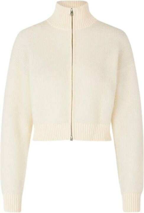 Samsøe Witte Onyx Cardigan met Ritssluiting White Dames