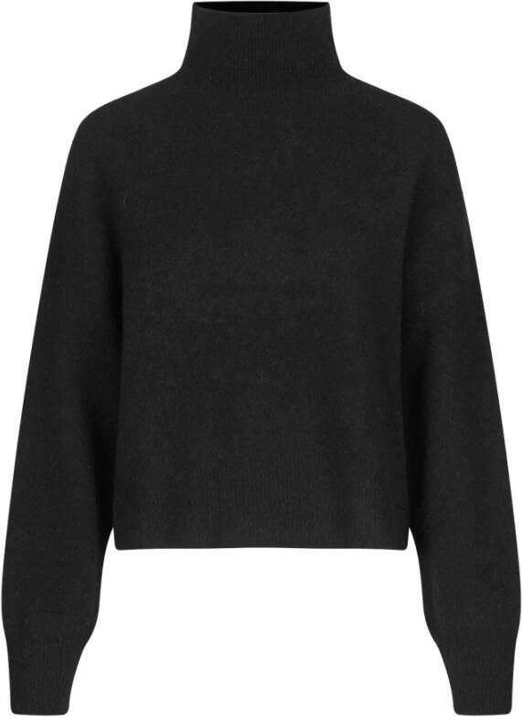 Samsøe Zachte en Harige Coltrui Jersey Zwart Black Dames