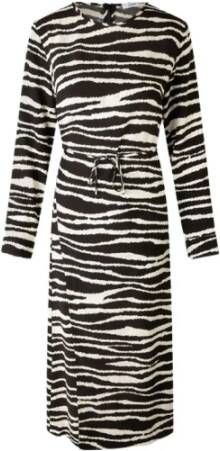 Samsøe Zebra Print Mid-Length Rok Zwart Dames