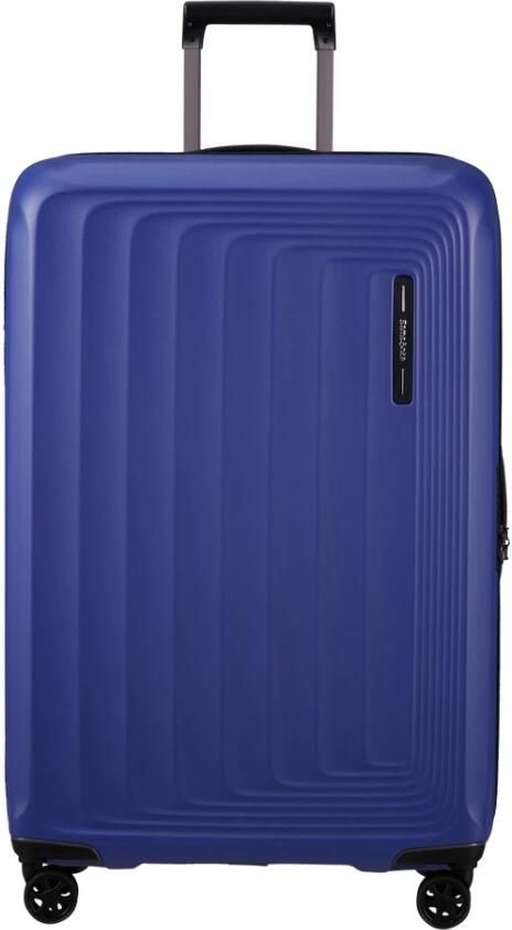 Samsonite Blauwe Trolley Koffer met Schokabsorberende Wielen Blue Heren