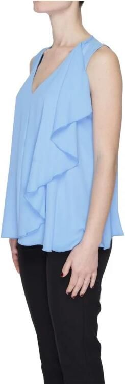 Sandro Ferrone Blauwe korte mouw polyester blouse Blue Dames - Foto 3