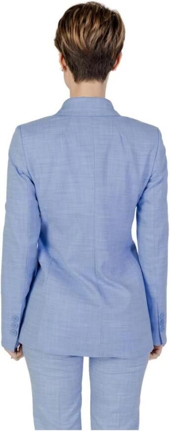 Sandro Ferrone Lichtblauwe Reverskraag Blazer Blue Dames - Foto 4