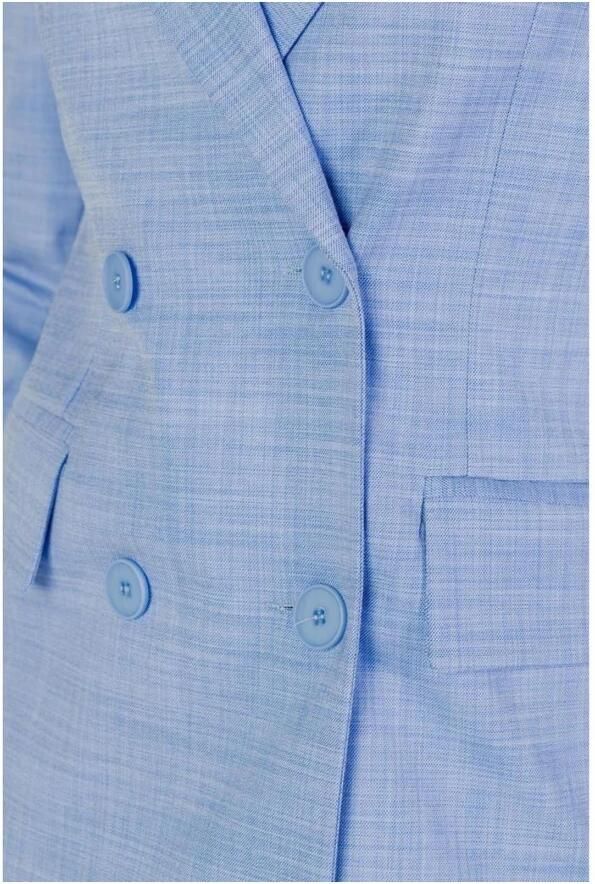 Sandro Ferrone Lichtblauwe Reverskraag Blazer Blue Dames