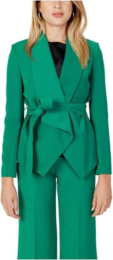 Sandro Ferrone Groene Polyester Blazer Herfst Winter Collectie Green Dames - Foto 4