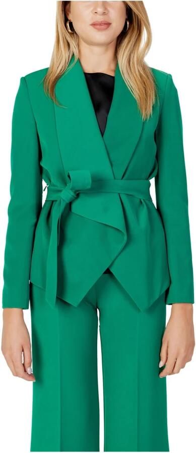 Sandro Ferrone Groene Polyester Blazer Herfst Winter Collectie Green Dames - Foto 5