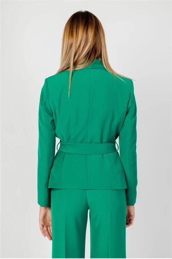 Sandro Ferrone Groene Polyester Blazer Herfst Winter Collectie Green Dames